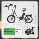 AVDLEU A21 - Vélo Électrique Pliable 20" – Image 6