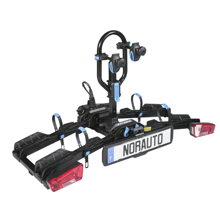 Porte-vélos sur attelage NORAUTO E-FIT 200-2 pour 2 vélos compatible vélo électrique Porte-vélos sur attelage NORAUTO E-FIT 200-2 pour 2 vélos compatible vélo électrique